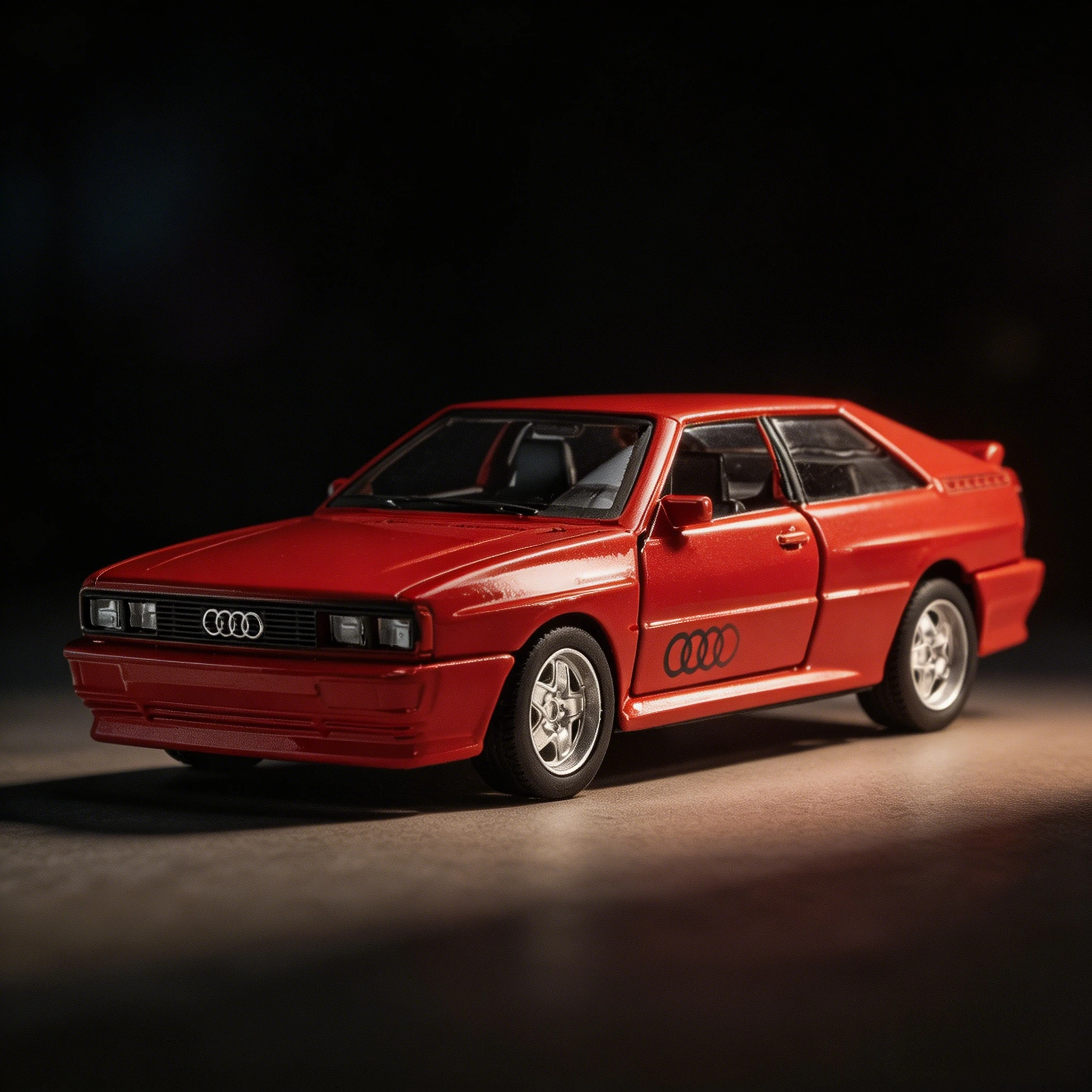 

1:36 Audi Quattro 1980 Alloy Car Models Toy Diecasts Vehicles Model Doors Opened Pull Back Sport Car for Adult Collection Gifts