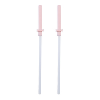2Pcs Replacement Straw with Silicone Straw Nozzles Reusable Straws Leakproof Straw for Stanley 30/40oz Accessories