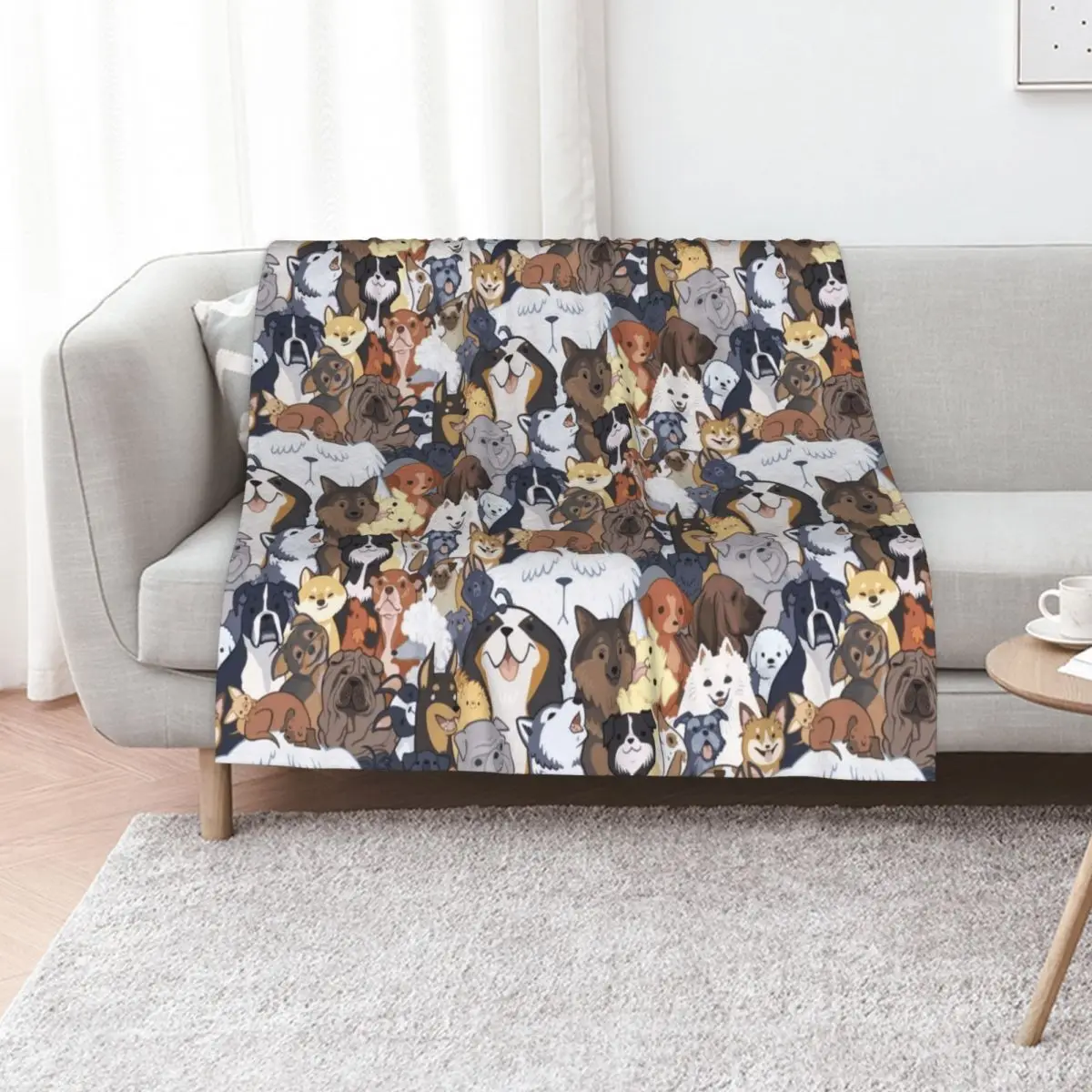 Pupper Party Throw Blanket Summer Beddings Loose Giant Sofa Decoratives Soft Plush Plaid Soft Blankets