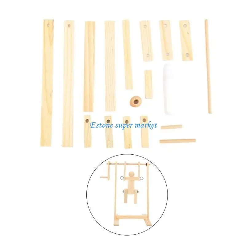 090B Puzzle 3D in legno Strumento meccanico Puzzle in legno Giocattolo scientifico centrifuga