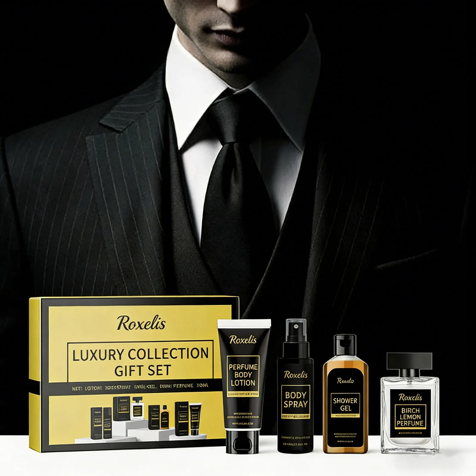 

Roxelis 1 набор: Мужской подарочный набор элитной парфюмерии с длительным ароматом, очаровательный мужской парфюм с феромонами, набор для ухода за телом Glamour для мужчин