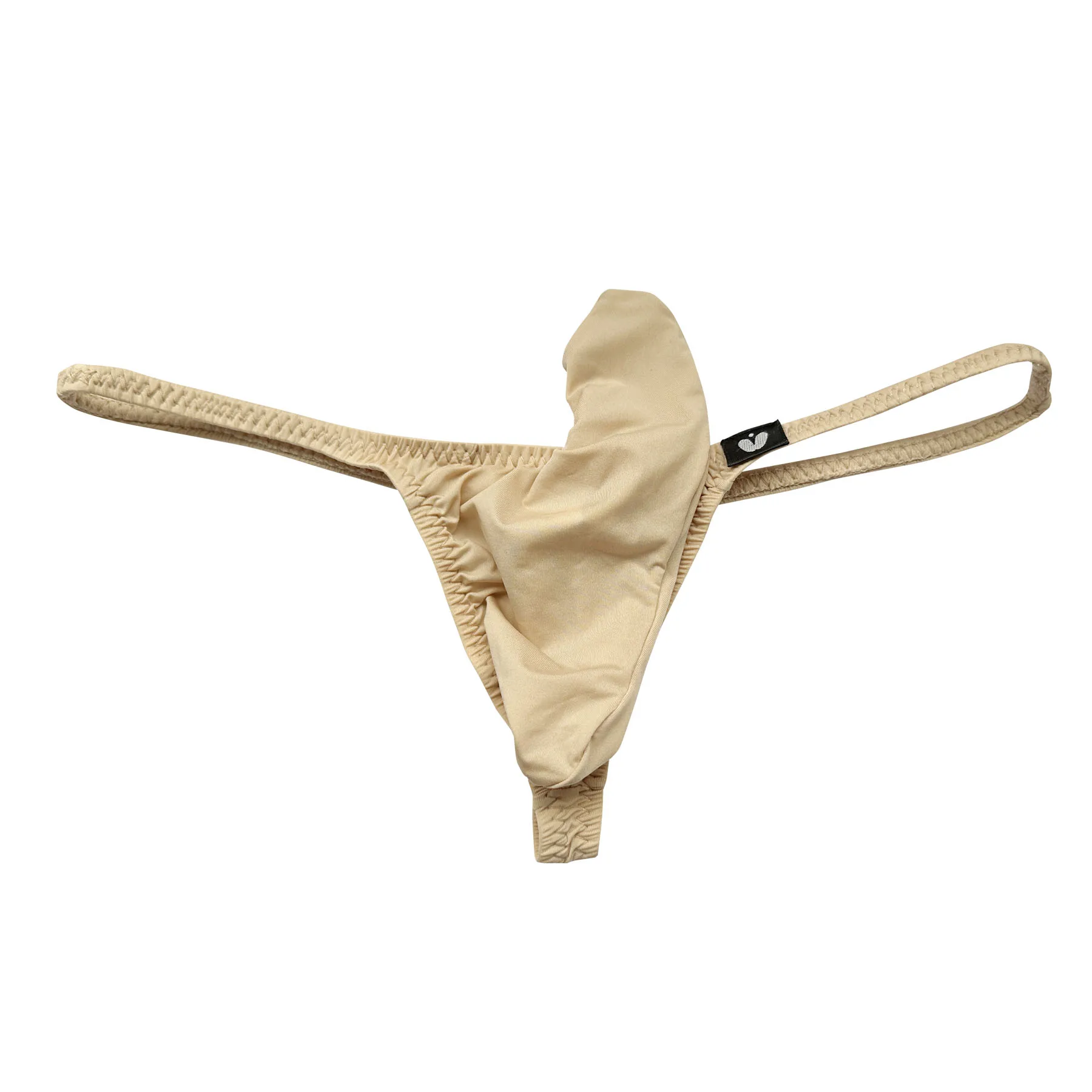 Stretchy Elephant Trunk Men's Low-rise Thong Ice Silk Thin Sexy T Underwear