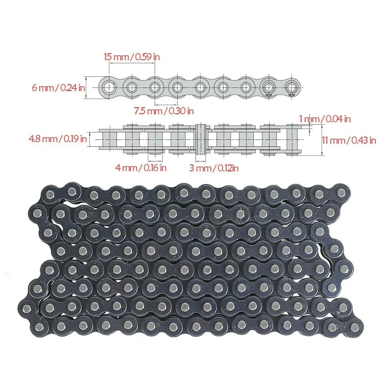 Multiple  specifications links Reinforced 219H 112 Links Driven Chain or 70T 76T Rear Sprocket For Racing Go Kart Karting Rotax