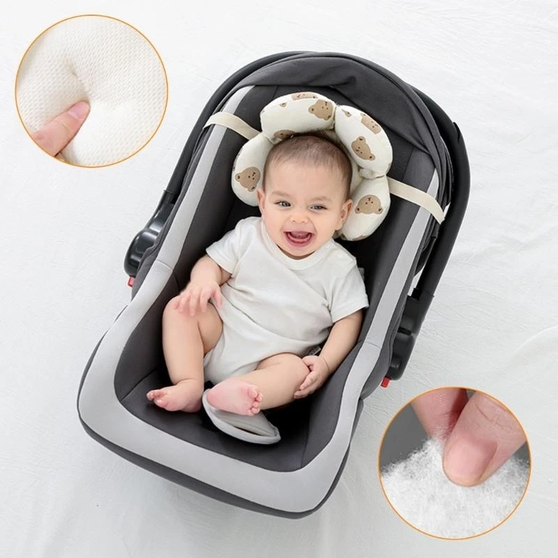 幼児ヘッドサポートクッションカーヘッドレストは、車の乗車中に0〜2歳の赤ちゃんにフルヘッド保護を提供します
