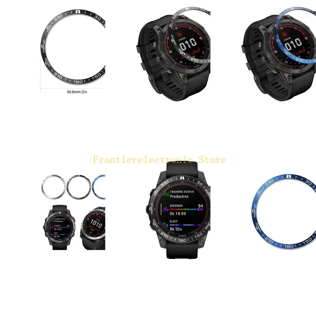 

G8DB For for Fenix 7X Watch Bezel Ring Adhesive Cover Scratch Collision Protector