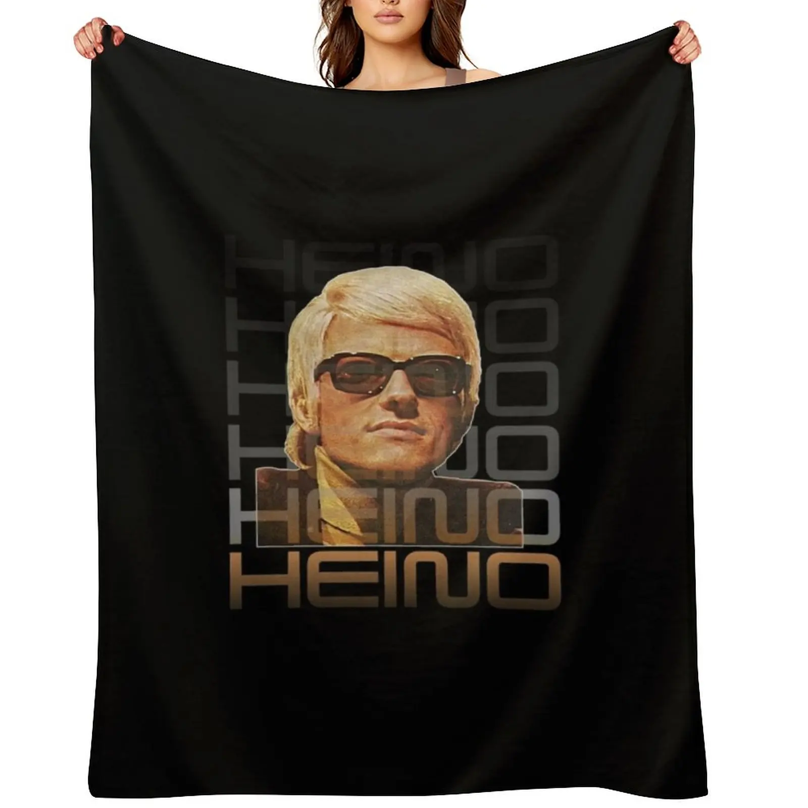 

Retro Heino Tribute Art Volksmusik Icon Gift For Fans For Men And Women Father Day Famil Throw Blanket Flannel Polar Blankets