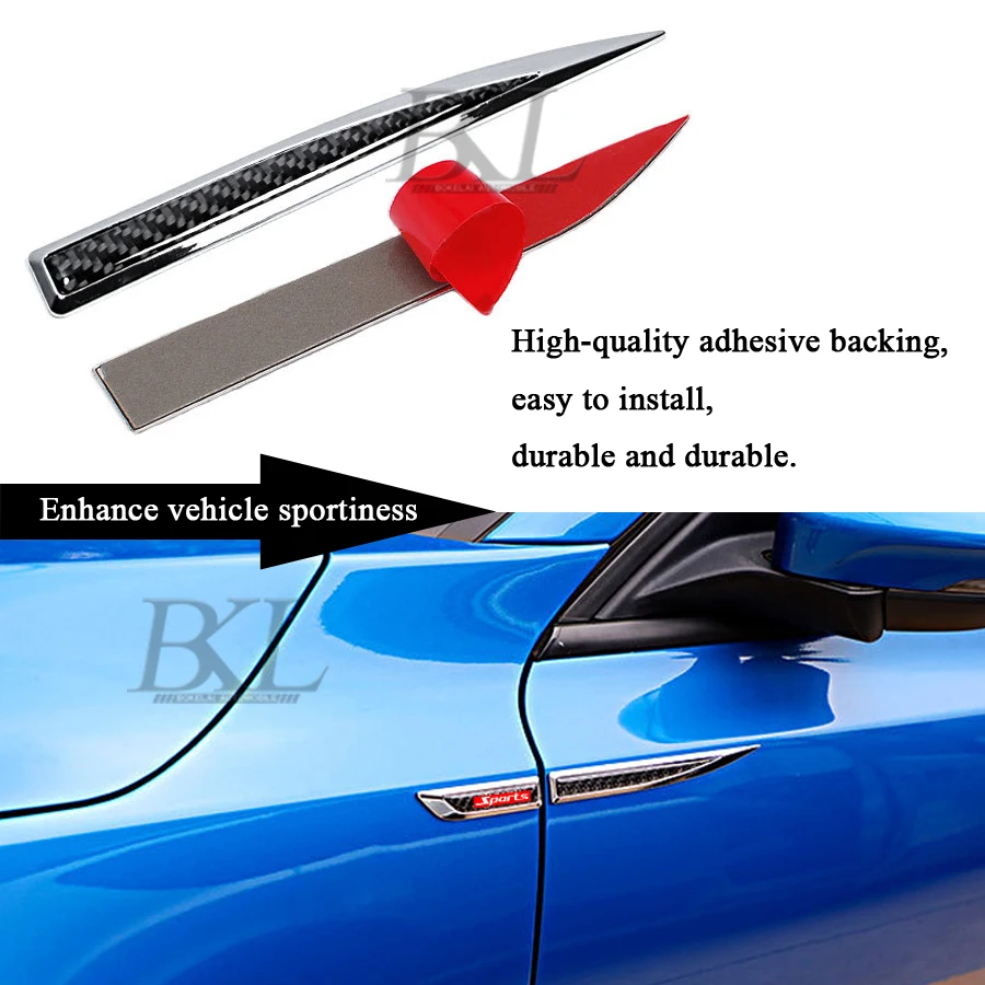 ملصق جانبي لجسم السيارة من ألياف الكربون مناسب لسيارات BMW/مرسيدس بنز/أودي ملصق جانبي معدني ملصق جانبي للجسم