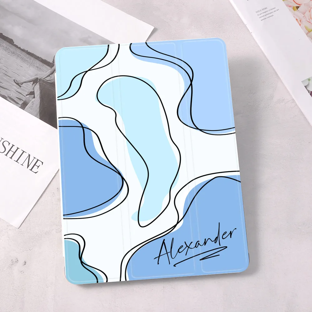 

Мягкий чехол с простым именем на заказ для iPad 10,9 Air 4 2020, умный чехол для iPad 9,7 6-го 10,2 8-го поколения Mini 6 12,9 iPad Pro