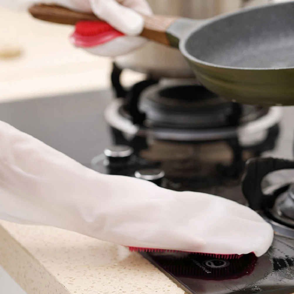 

3 Pair Cleaning Gloves Waterproof Dishwashing Kitchen Thicken Housework Non-slip