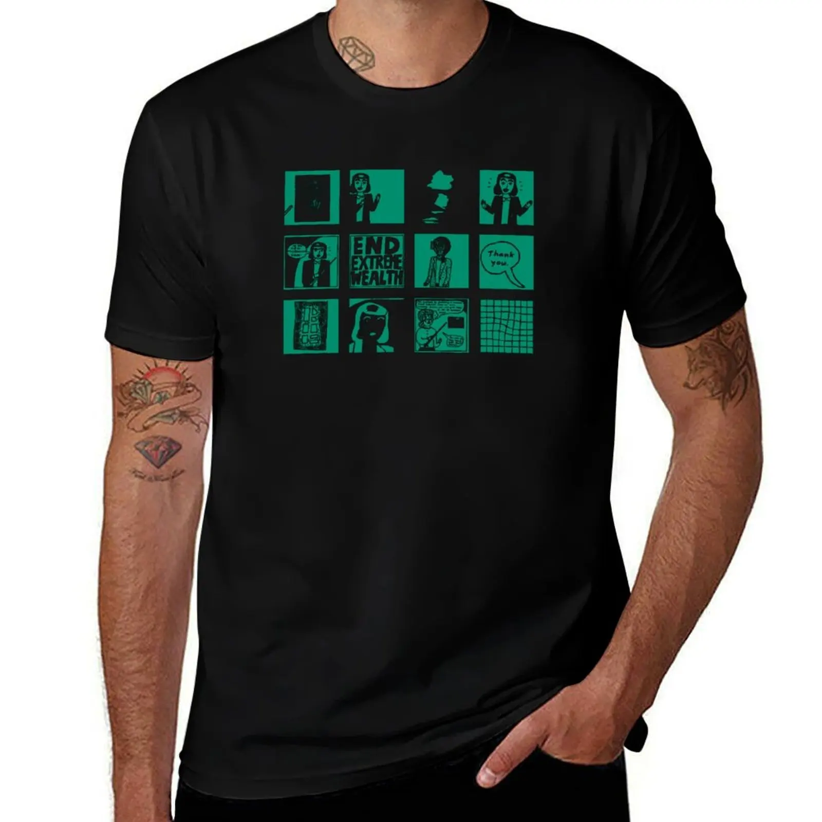 The knife Shaking the Habitual T-Shirt Fashion Pattern Printed Tee Shirt