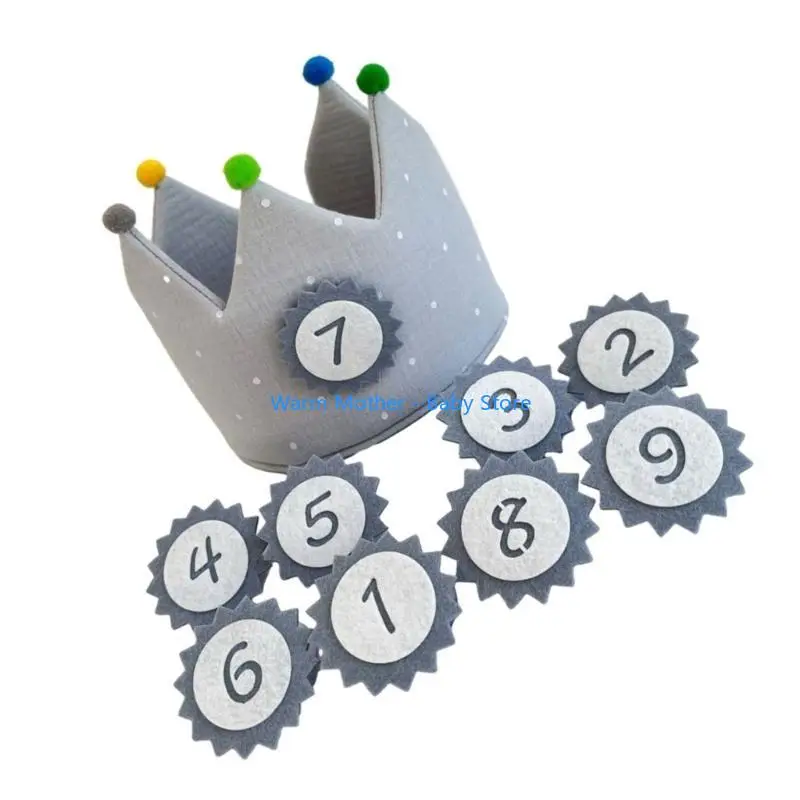 قبعة عيد ميلاد للأطفال على شكل تاج من إكسسوارات Fotografia دعائم حفلات أعياد الميلاد 57QE #2