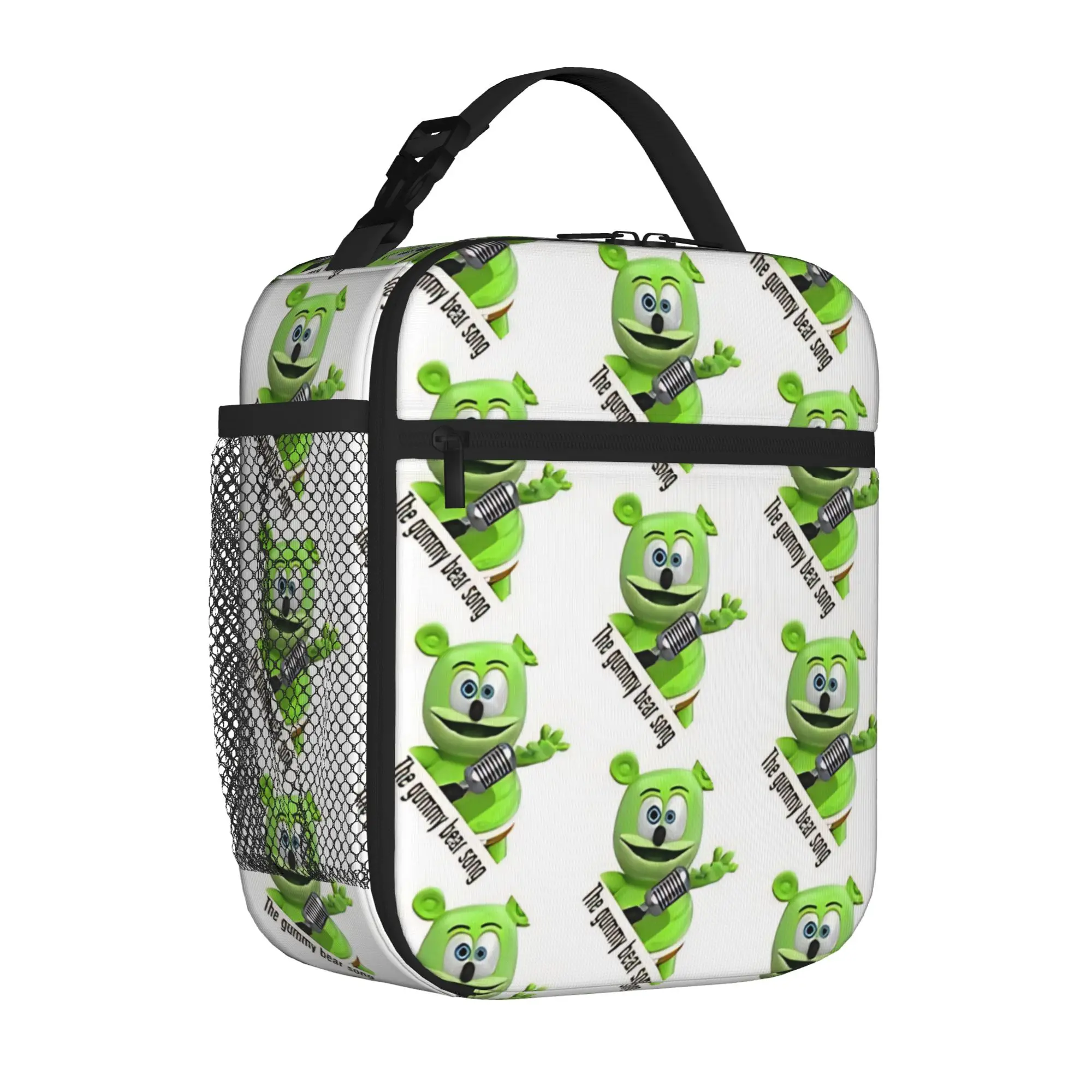 1 Piece Portable Lunch Container Retro Jelly Sweet Character  Zipper Closure Durable Pocket Gummy Bear For Lunch Box Bag