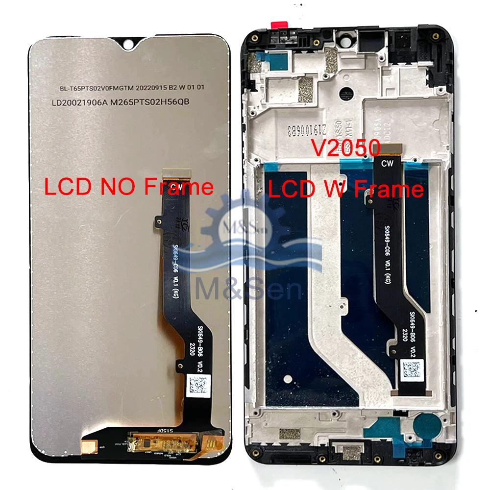 6.49\'\' Original For ZTE Blade V Smart V2050 2050RU LCD Display Screen Touch Screen Digitizer For ZTE Blade 20 Smart V1050 Frame