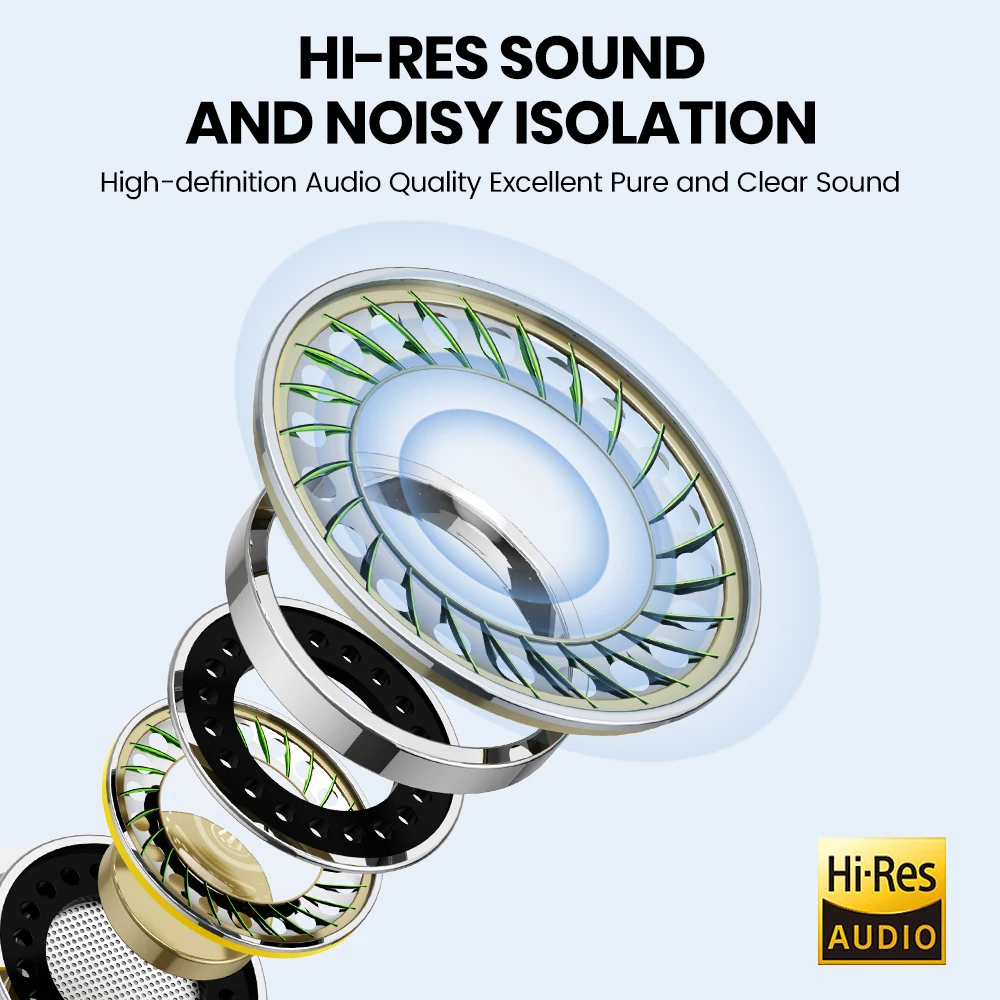 USB Type C Headphone HiFi Bass Stereo Volume Control Mic 3.5mm Wired Earbuds For Galaxy S24 S23 S22 S21 Ultra iPhone 15 Pro Max