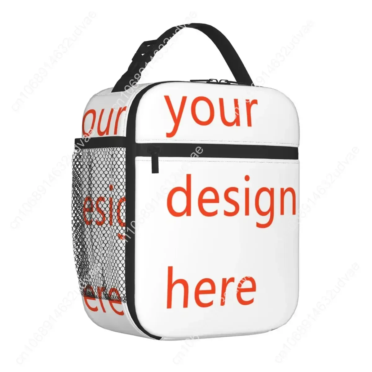 Customized Your OWN Design Insulated Lunch Bag Portable DIY Photo or Logo Meal Container Cooler Bag Tote Lunch Box