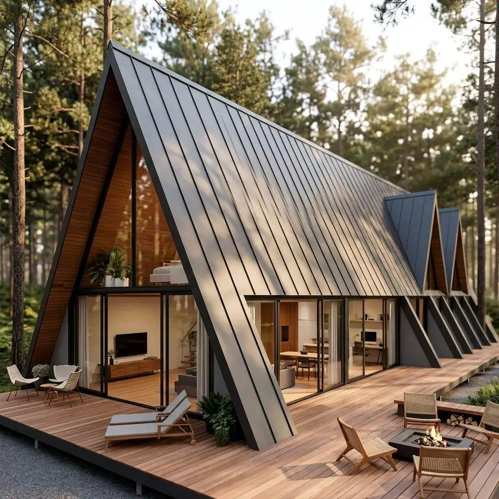 Prefabricated House Triangular House Irregular Shape Luxury Tiny Home Prefab Modular Tiny Houses From with Kitchen Bathroom