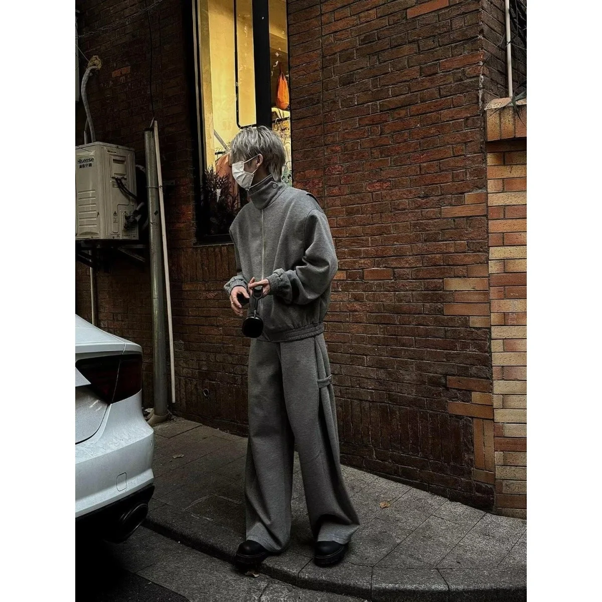 

Мужской комплект для активного отдыха: модная куртка и брюки, стильная зимняя экипировка из полиэстера, жилет с длинными рукавами и длинные брюки.