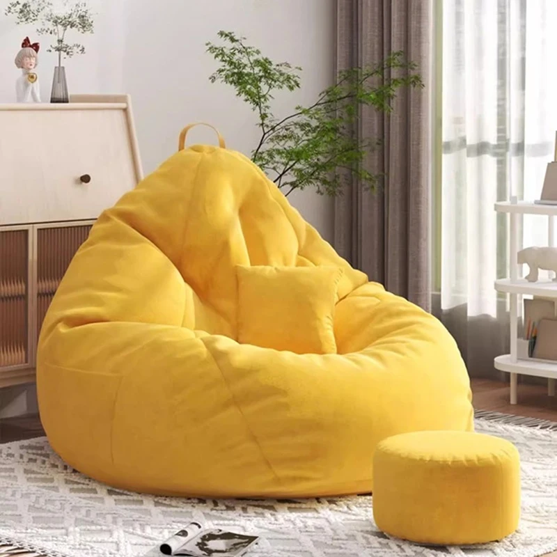 Nordic Creative Bean Bag Sofa Modern Tatami Bedroom Balcony Leisure Living Room Sofa Puff Mini Sofa Living Room Furniture FYBS