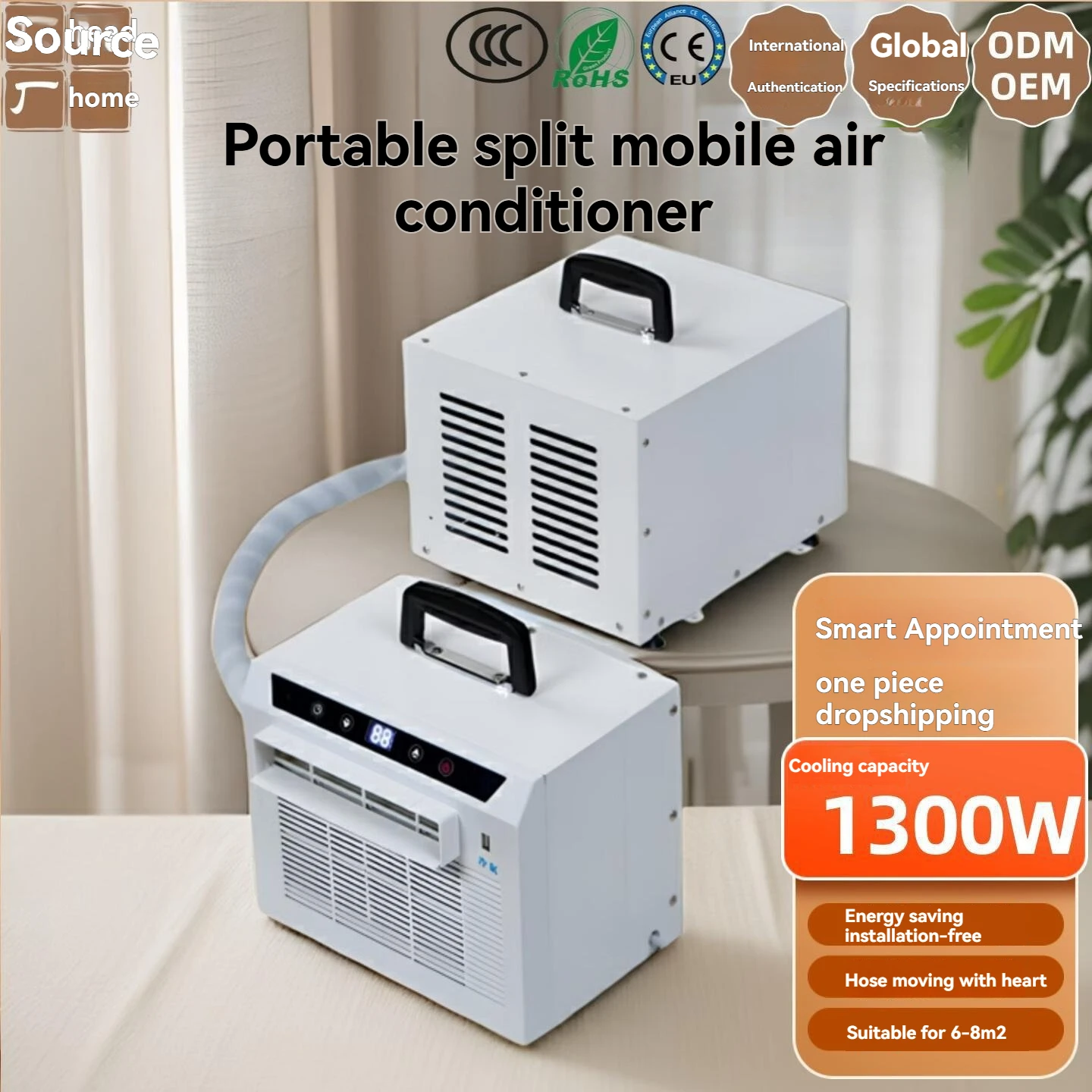 

Портативный мобильный кондиционер 220В для автомобиля, без установки, для кемпинга и палаток