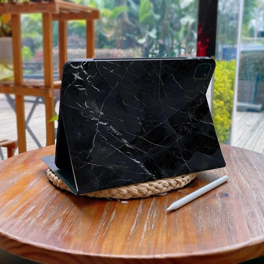 حافظة لجهاز ipad سوداء من الرخام لهواتف Air 4 5 10.9 iPad Pro 11 2020 10.5 مع حامل قلم رصاص 10.2 8 7th 12.9 2021 Mini 6 iPad