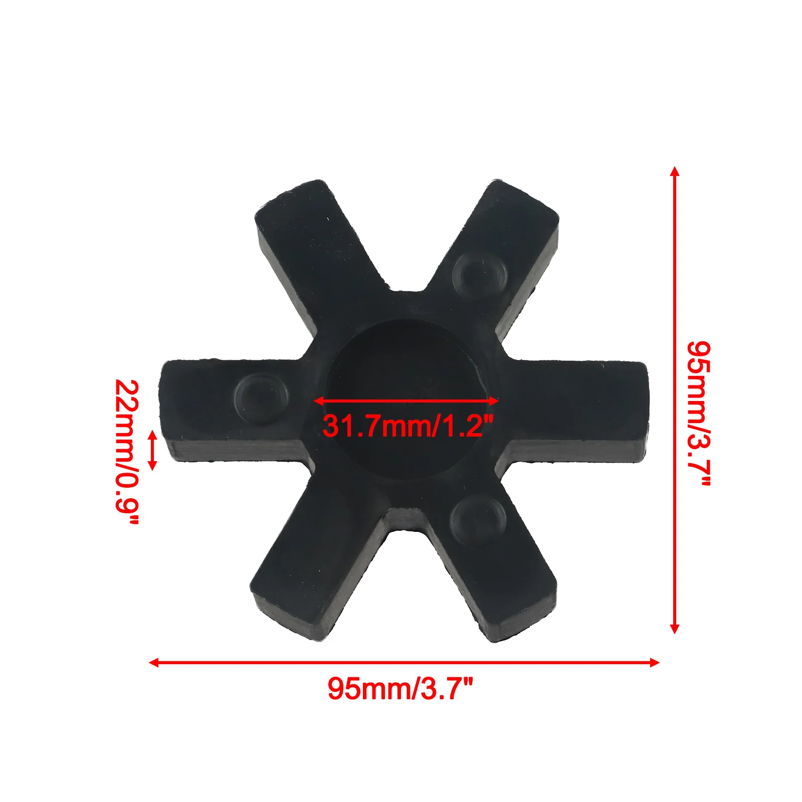 L-Jaw Coupler Flexible Coupling Insert 95 Mm 3.7 Inch Enhanced Stability Minimize Wear And Tear Reliable Performance
