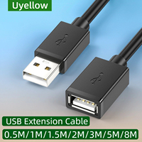 Uyellow 2.0 Usb Extension Cable 5m 10m 3m 2m 1m 50cm 8m Male to Female for Laptop PC Smart TV U Disk Extender Extensor Usb Cord