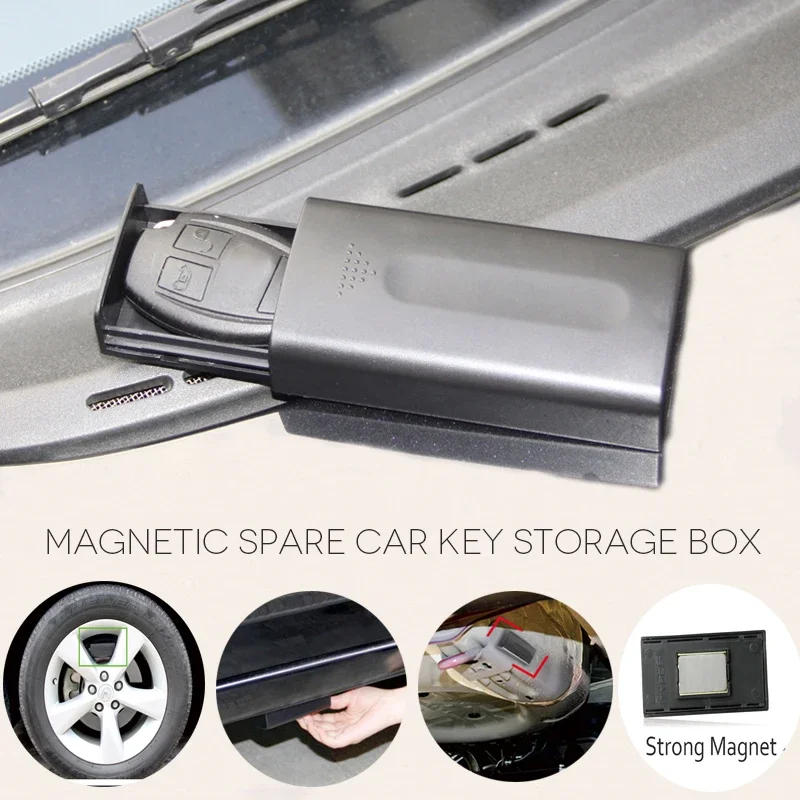 

1pc Creative Stash Key Safe Storage Box Magnetic Portable Storage Box Hidden Keys For Car Caravan Truck Home Travel Outdoor Camp