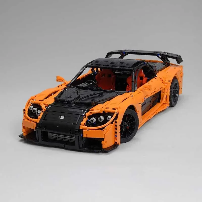 Moc tijolos de construção RX-7 véu lado fortuna campeão velocidade carros modelo tecnologia super esportes blocos carro montagem presente brinquedos diy