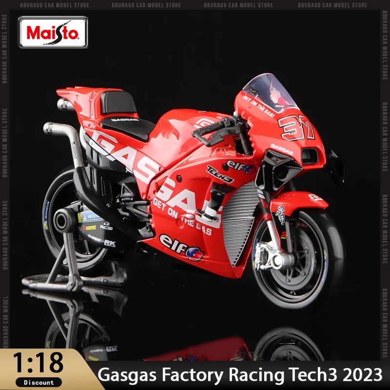 New In Stock Maisto 1:18 Moto Gp Gasgas Factory Racing Tech3 2023 Moto Car Alloy Miniature Diecast Model Custom Toy Car Kid Gift