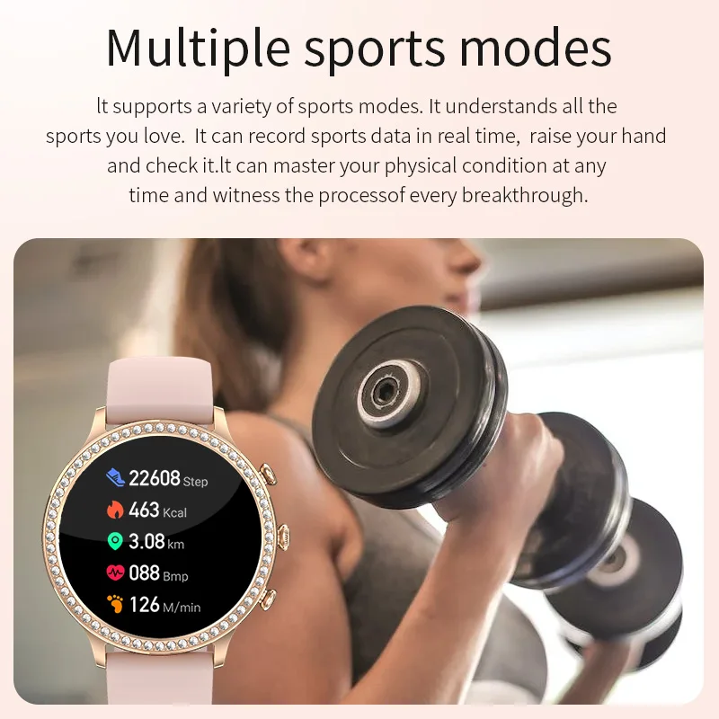 LIGE nowy AMOLED Bluetooth zadzwoń inteligentny zegarek kobiety ciśnienie krwi monitor tlenu zegarki wodoodporny Smartwatch Lady bransoletka sportowa