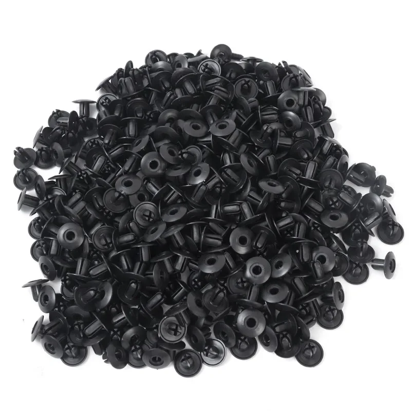 50-200pcs 8mm Plastic Rivets Fasteners Screw Car Bumper Fender Black Rivet Car Fastener Clips for Toyota Focus Kia Nissan Yamaha