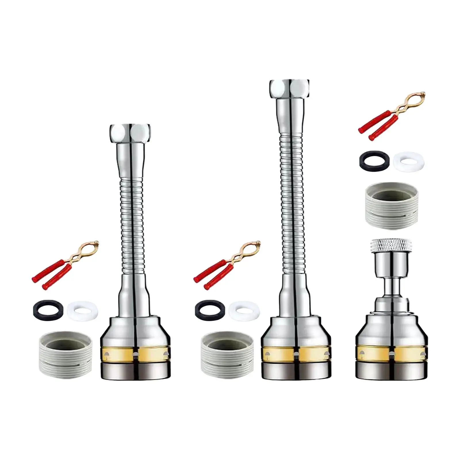 

Смеситель для кухонной мойки, 360° ° Насадка-распылитель для смесителя, большой угловой вращающийся аэратор для кухонного смесителя, 3 режима распыления