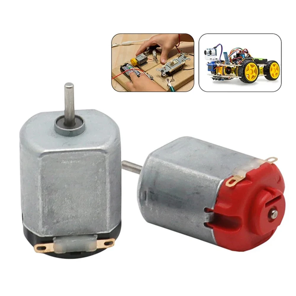 Micro Moteur Miniature à Quatre Roues de 3V CC 130, 5 Pièces, Petit pour Bricolage, Jouets Électriques, Expériences Scientifiques