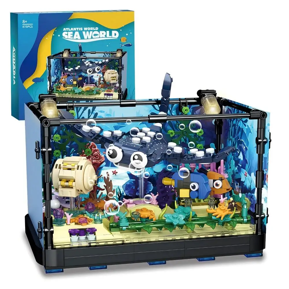 Set de Construcción de Acuario - Juguete de Acuario Marino, Regalos de Navidad, Cumpleaños y Año Nuevo 858 piezas