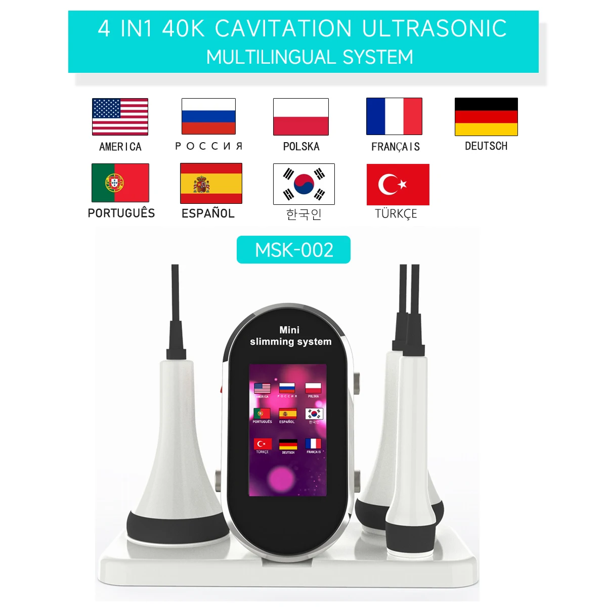 40K Lipo Cavitation Radio Frequency Ultrasonic Body Slimming Sculpting Machine RF Skin Tightening Lifting Facial Beauty Device