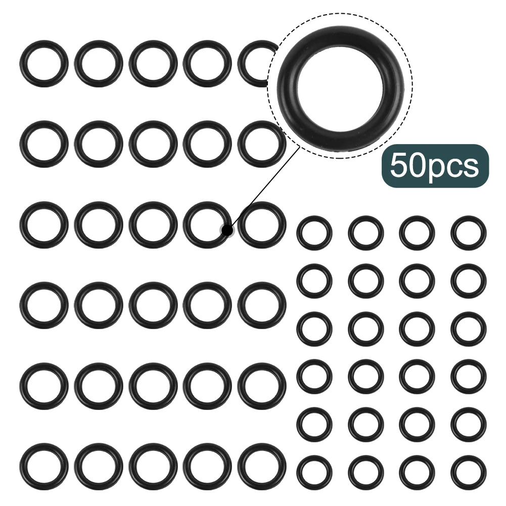 Washer O-ring 50 Pieces Electric Pressure Gasket O-Ring Rubber For Quick Couplings For High Pressure Washer Wands