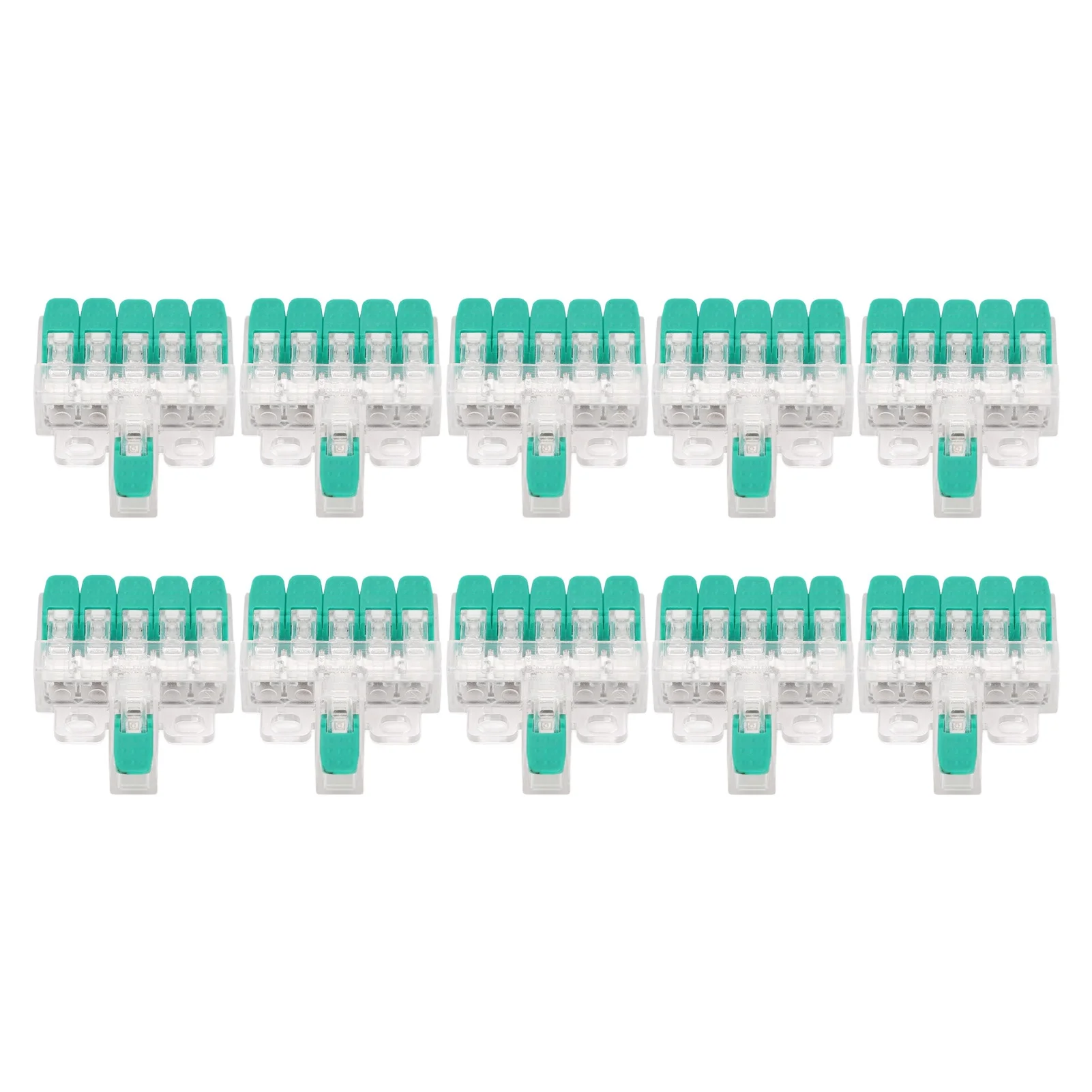 10Pcs 1 in 5 Out Electrical Splicing Wire Connector Quick Wiring Splice Cable Connector 41A 450V