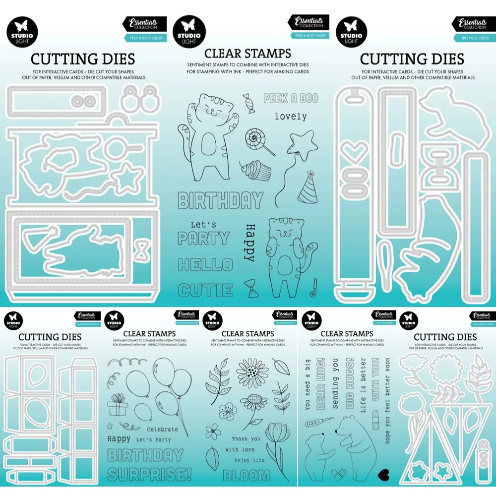 Troqueles de corte de Metal y sellos de magdalenas y dulces para álbum de recortes DIY, tarjetas de papel decorativas en relieve