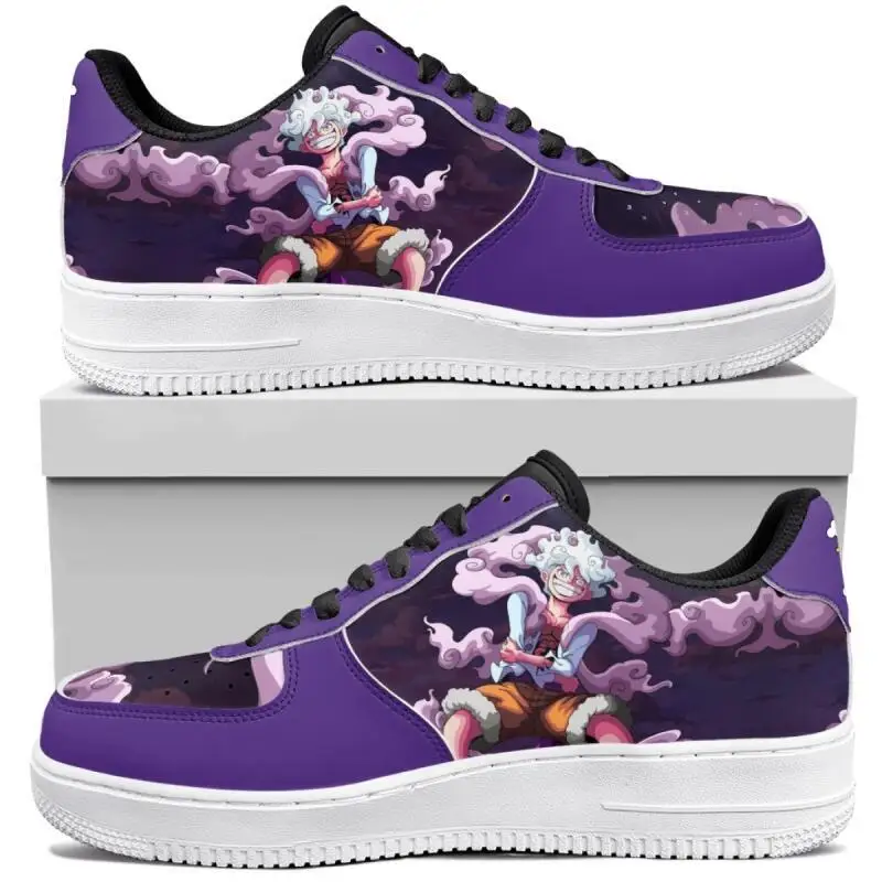 Zapatillas de Baloncesto de Caña Alta con Diseño de Anime One Piece, para Hombre y Mujer, Zapatillas Deportivas de Monkey D. Luffy, Personalizables, para Parejas, Regalo