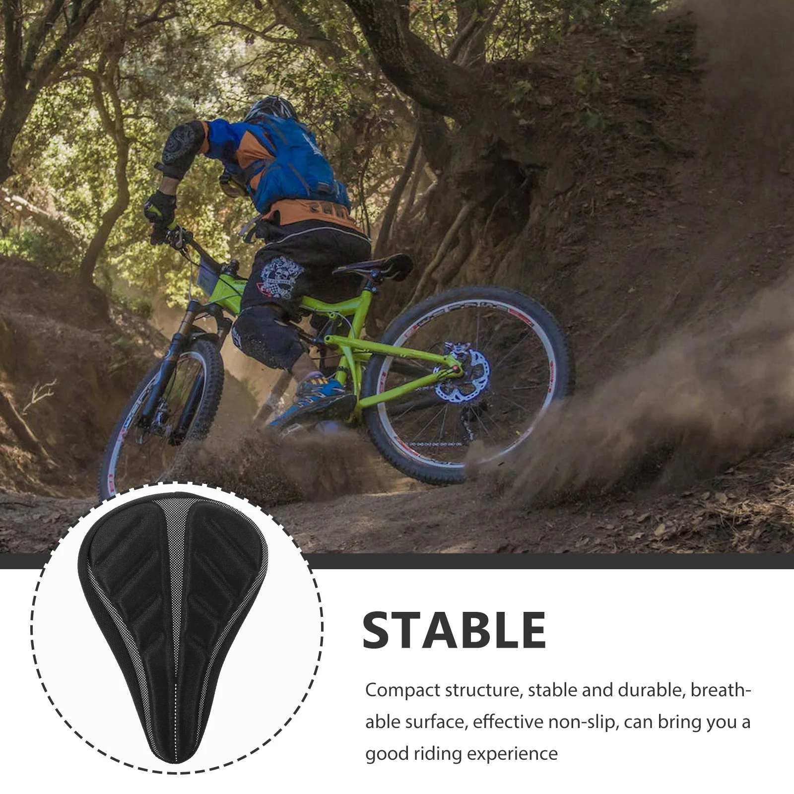 

Silicone Bike Seat Cover Breathable Non-Slip Cushion For Men Women Thickened Wear-Resistant Cycling Saddle Pad Mountain