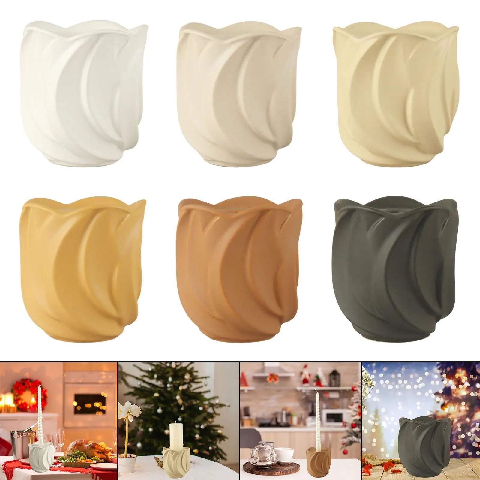 Bougeoir décorations de noël simples pour étagère Living Friends