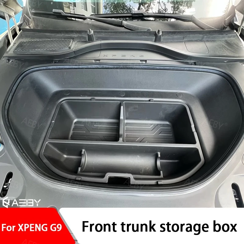 Für XPENG G9 2022-2026 Auto-Frunk-Kofferraum-Aufbewahrungsbox Motorhaube-Organisationsbox Erweiterbare Aufbewahrungsbox Modifikation Auto-Zubehör