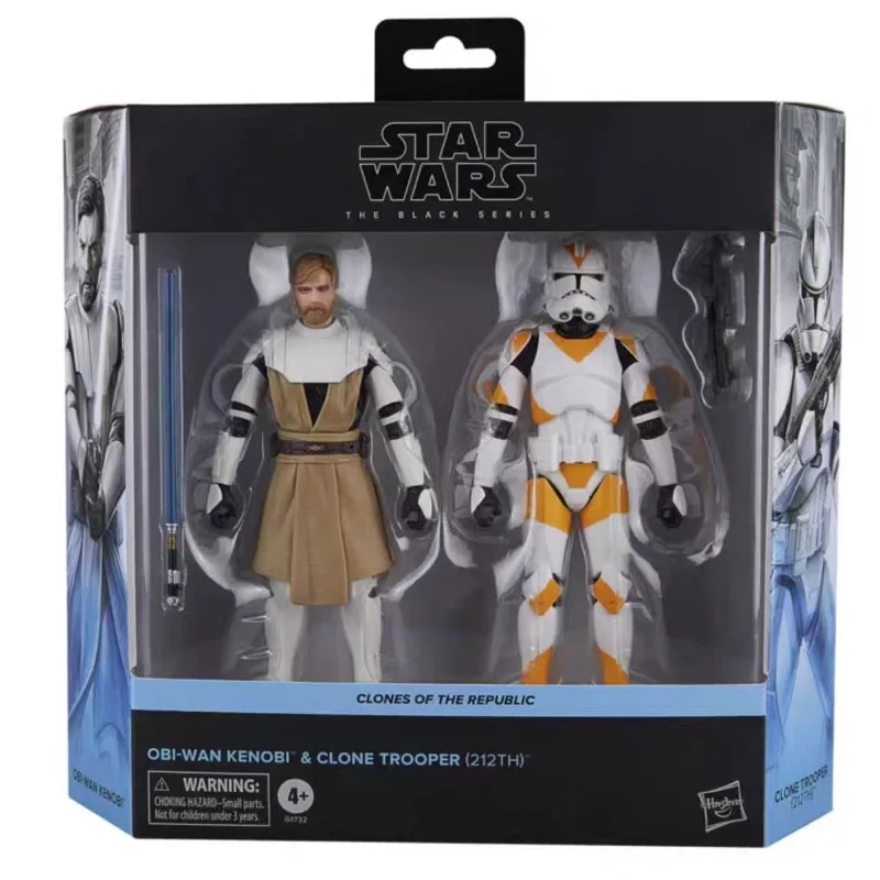 Original Hasbro Star Wars The Black Series Obi-Wan Kenobi & Clone Trooper (212th) Anime Figure Collection Model Toys view 5