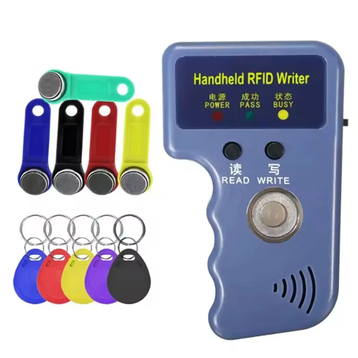 A32I RW1990 TM Copier Kit RFID Duplicator Reader RW1990 I-Button Handheld 125KHz T5577 Keychain EM4305 CET5200 TM Chip Cards