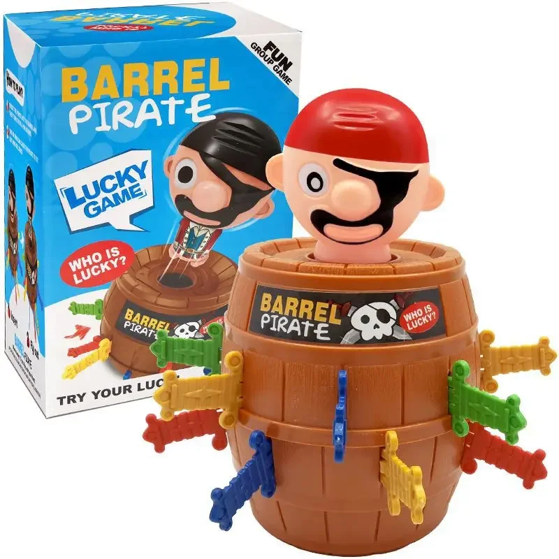 

Hot Sale Fashion Novelty Children Lucky Game Gadget Jokes Tricky Pirate Barrel Game Pirate Bucket Kiddie Toys Gift for Friend