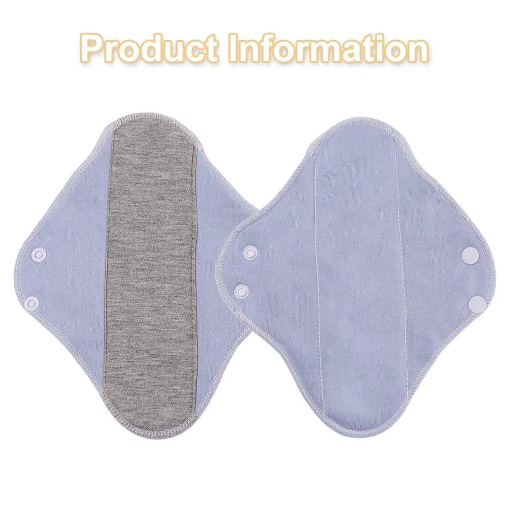 6Pcs Gasket Washable Menstrual Cloth Pads Graphene 23CM Panty Liner Breathable Reusable Nursing Pad for Women Incontinence