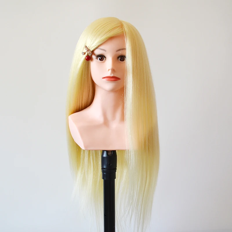 80%Real Human Hair Mannequin Head with Shoulder for Hair Hairdressing Cosmetology Dolls Head for Hairstyles Manikin Head