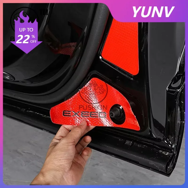 YUNV For EXLANTIX ET EXEED STERRA ET 2025 car interior parts Anti rear collision warning sticker for front bumper of door access
