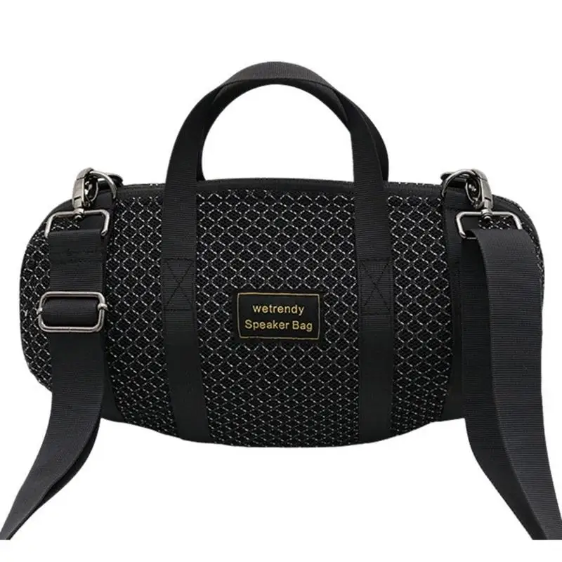 96BA Tragbare Lautsprecher-Reisetasche mit Tragegriff, abnehmbarer Schultertragetasche und schwarzem Aufbewahrungsdesign für – Detail 5