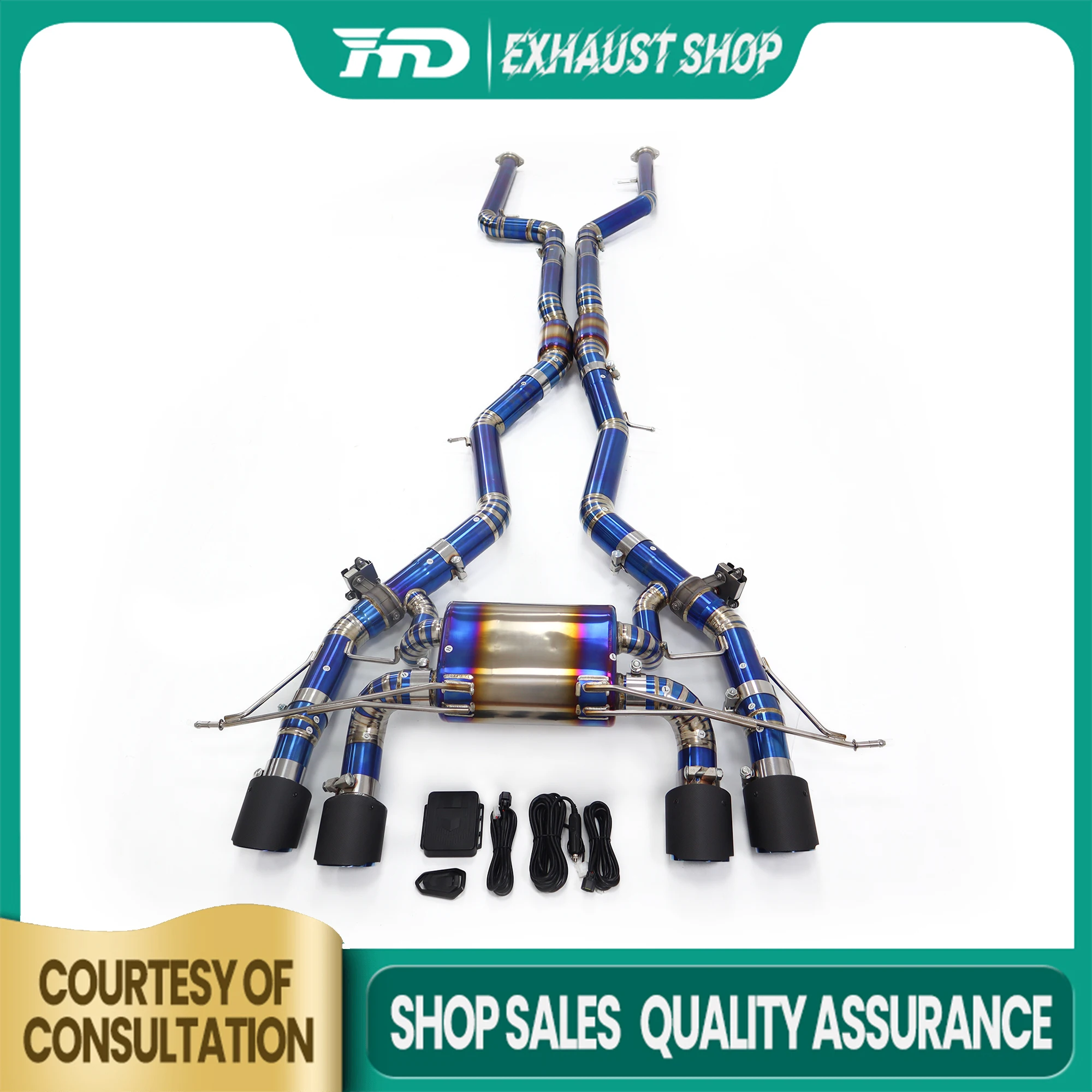 

High Quality Catback For BMW M2 G87 3.0T Electronic Valve Muffler Tips Ti Non-destructive Exhaust System HMD